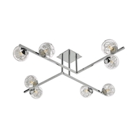 Dar Taghrid 8 Arm Semi-Flush Ceiling Light - Chrome