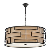 Dar Tumola 4 Light Ceiling Pendant Light - Bronze