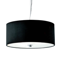 Dar Zaragoza 3 Light Ceiling Pendant Light - 400mm Black