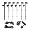 EasyFit 12v Garden Lights - Bamboo LED Garden Spotlight Post Kit - 6 Lights
