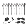 EasyFit 12v Garden Lights - Bamboo LED Garden Spotlight Post Kit - 9 Lights