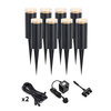 EasyFit 12v Garden Lights - Botanic LED Post Light Kit - 8 Lights