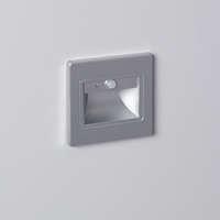 Edit 1.5W Recessed Warm White LED Wall Light with PIR Sensor - Grey