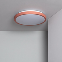 Edit 19W Faina Metal Round LED Flush Light - Pink