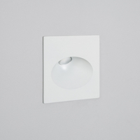 Edit 3W Coney Outdoor Recessed Warm White LED Wall Light - White
