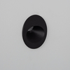 Edit 3W Coney Recessed Round Warm White LED Wall Light - Black