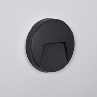 Edit 3W Nilsa Round Surface Outdoor LED Wall Light - Black