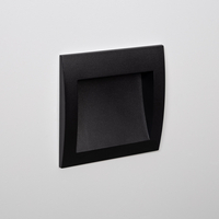 Edit 4W Natt Outdoor Recessed Square LED Wall Light - Black