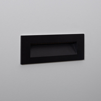 Edit 6W Groult Outdoor Recessed Recessed Warm White LED Wall Light - Black