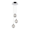 Edit Air 3 Light LED Cascade Ceiling Pendant - Chrome