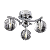 Edit Air 3 Light LED Semi-Flush Ceiling Light - Polished Chrome