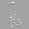 Edit Air 9 Light LED Oval Cluster Ceiling Pendant - Chrome