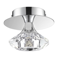 Edit Alli Flush Ceiling Light - Chrome