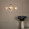 Edit Amelia 3 Arm Glass Ceiling Pendant Light - Polished Chrome