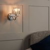 Edit Amelia Glass Wall Light - Polished Chrome