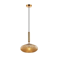 Edit Anita Glass Ceiling Pendant Light - Amber