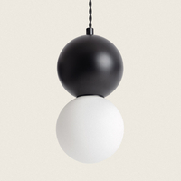 Edit Apolo Ceiling Pendant Light - White and Black