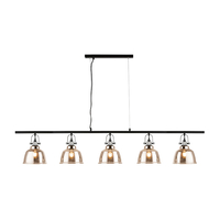 Edit Arlo Glass 5 Light Bar Ceiling Pendant - Gold