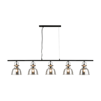 Edit Arlo Glass 5 Light Bar Ceiling Pendant - Smoked