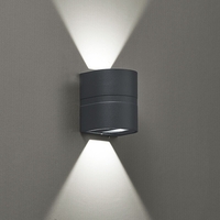 Edit Arris Round LED Outdoor Up & Down Wall Light - Dark Grey