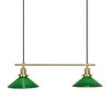 Edit August Glass 2 Light Bar Ceiling Pendant - Green
