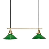 Edit August Glass 2 Light Bar Ceiling Pendant - Green