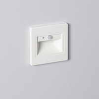 Edit Bark Cool White LED Recessed Outdoor Wall Light with PIR Sensor - White