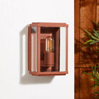 Edit Battersea Half Lantern Outdoor Wall Light - Rust Brown