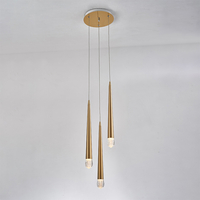 Edit Bead 3 Light LED Cascade Ceiling Pendant - Satin Brass