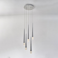 Edit Bead 5 Light LED Cascade Ceiling Pendant - Polished Chrome