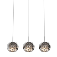 Edit Belgravia 3 Light Glass Bar Ceiling Pendant - Crystal
