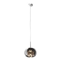 Edit Belgravia Large Glass Ceiling Pendant Light - Smoked Chrome