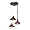 Edit Bench 3 Light Cascade Ceiling Pendant - Black & Copper