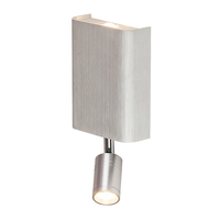 Edit Benett Wall Light with LED Reading Light - Brushed Aluminium
