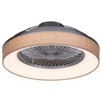 Edit Benicio LED Flush Ceiling Fan with Light - Grey