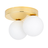 Edit Bianca 2 Light Flush Ceiling Light - Gold