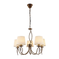 Edit Blenheim 5 Arm Ceiling Pendant Light - Brass
