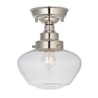 Edit Boot Semi-Flush Glass Ceiling Light - Clear