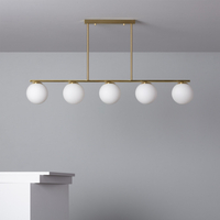Edit Boqor 5 Light Semi-Flush Bar Ceiling Pendant - Gold