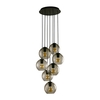 Edit Boule 7 Light Cascade Ceiling Pendant - Smoked Glass