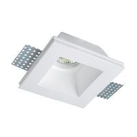 Edit Bradley Square Recessed Plaster-In Fixed Downlight - White