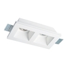 Edit Bradley Square Recessed Plaster-In Fixed Twin Downlight - White