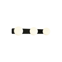Edit Bravo 3 Light Bathroom Mirror Light - Black & White