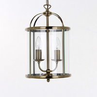 Edit Briar 2 Light Lantern Ceiling Pendant - Antique Brass