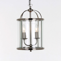 Edit Briar 2 Light Lantern Ceiling Pendant - Satin Nickel