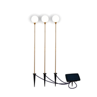 Edit Bruna Outdoor Solar Garden Stake Light - Set of 3 - Gold with Opal Diffuser