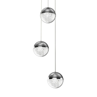 Edit Bubble 3 Light LED Cascade Ceiling Pendant - Chrome