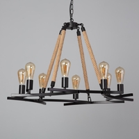 Edit Buidui 8 Light Rope Chandelier - Black