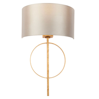 Edit Carlton Flush Wall Light - Antique Gold & Mink