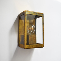 Edit Coastal Cabin Half Lantern Outdoor Wall Light - Brass